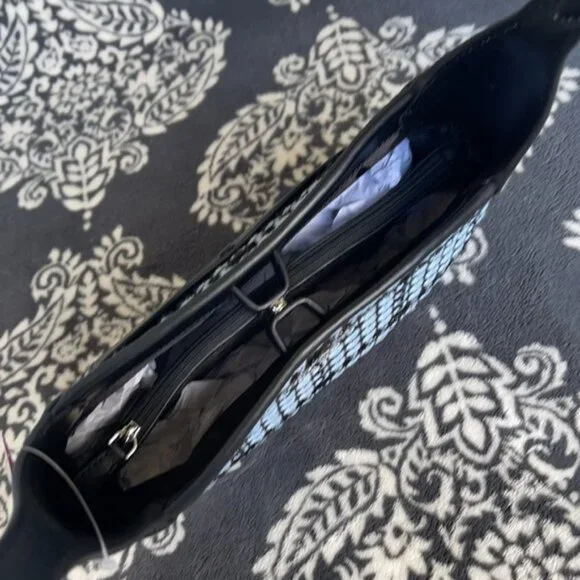 Kate Spade Crossbody Tweed Fabric Blue Multi - Picture 4 of 16